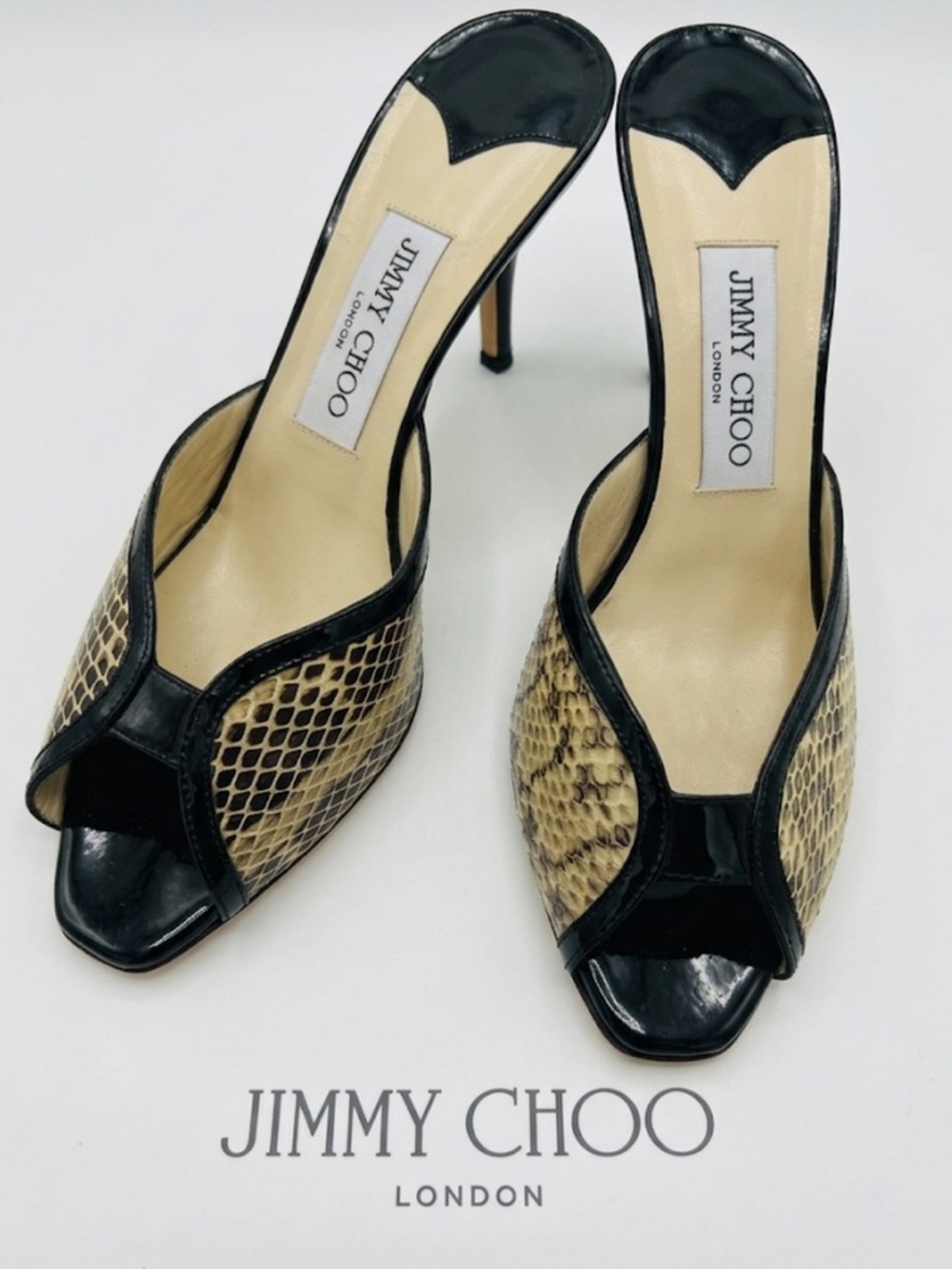 Vintage Jimmy Choo leather Snakeskin print with dust bag ✨HOST PICK✨thank you!